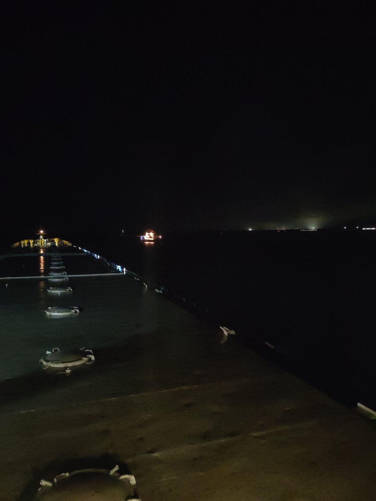 Maritime journey documented through ship deck perspectives over 77 minutes