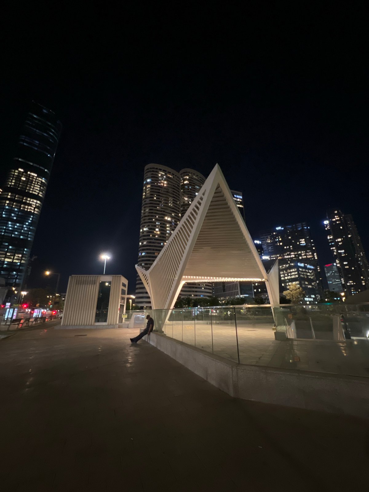 Evening urban life documented across Tel Aviv locations