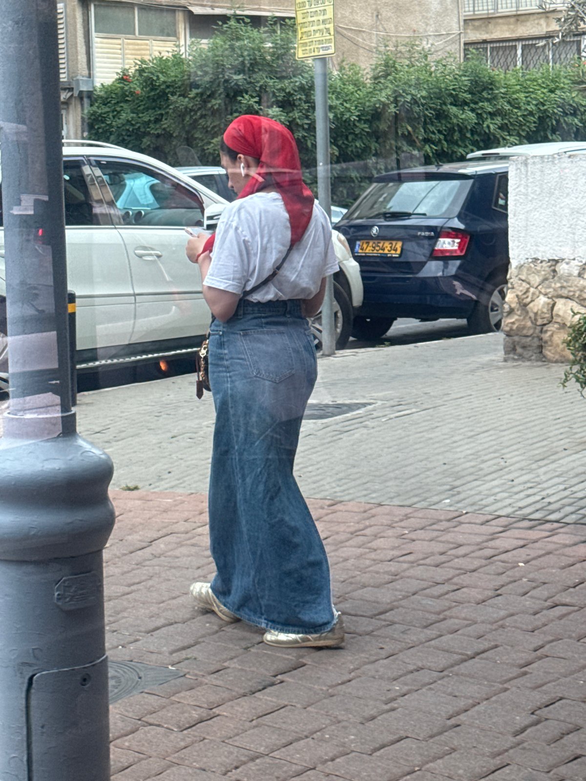 Early morning street life documented in Givatayim, Israel