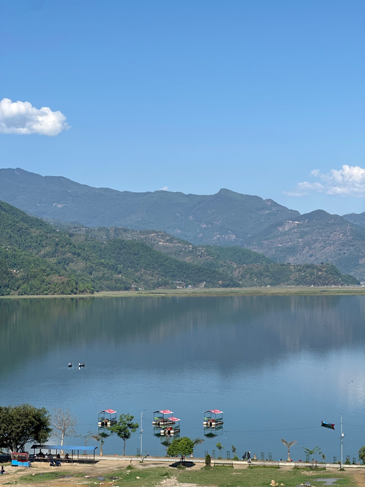 Dawn reflection captured at Phewa Lake, Pokhara