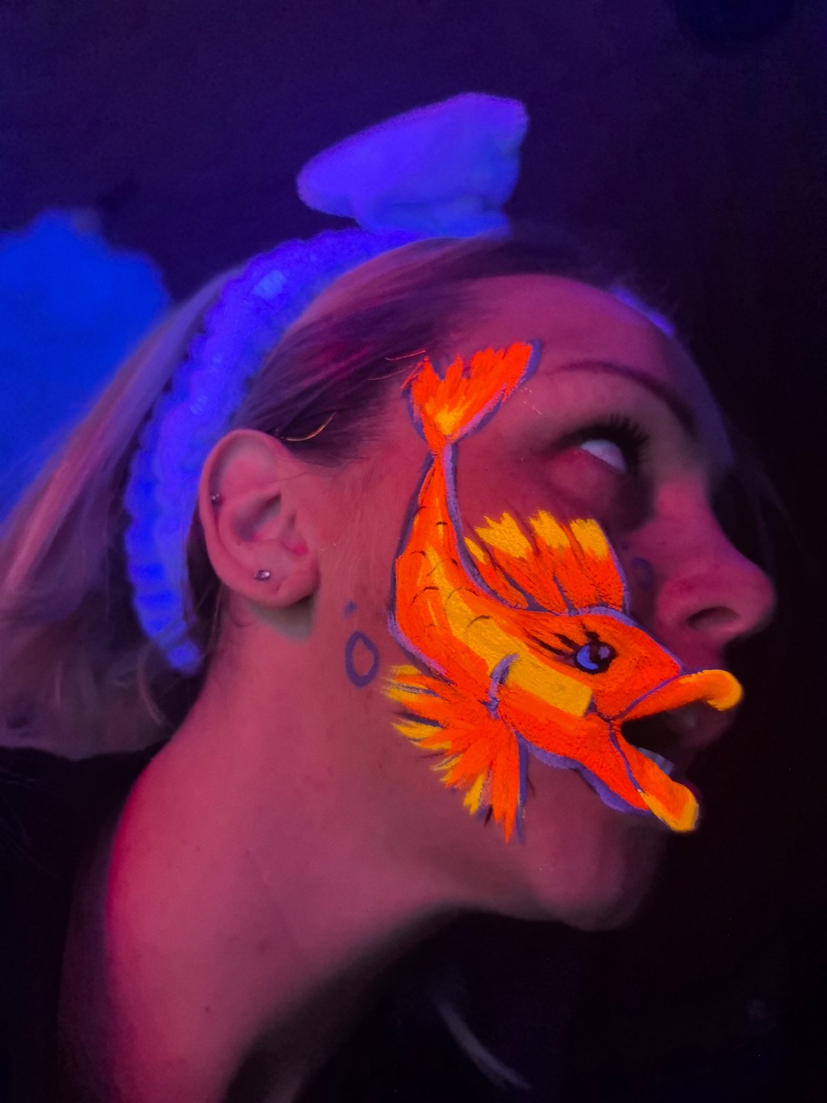 UV Face Paint Event Documented in Noviy, Russia