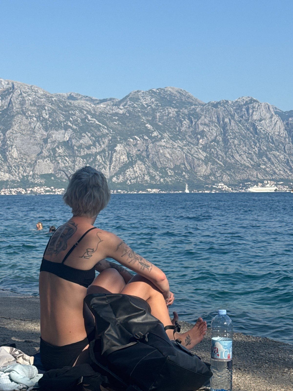 Lazy afternoon on the Perast waterfront, Bay of Kotor