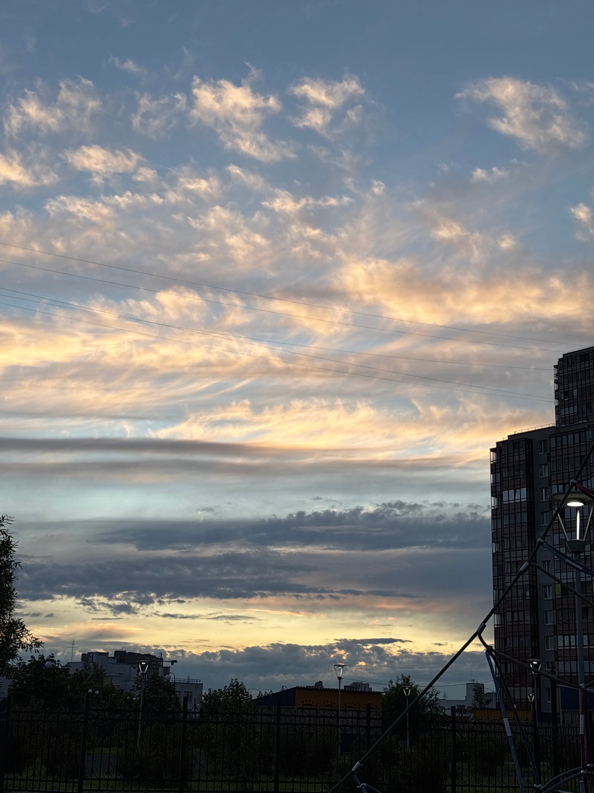 Evening sky documented over Kudrovo, Russia