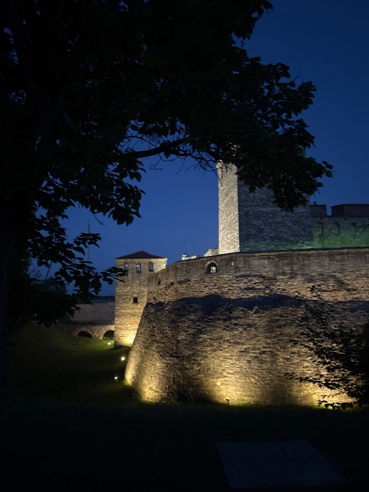 Open-air cinema night at Vidin's illuminated Baba Vida Fortress