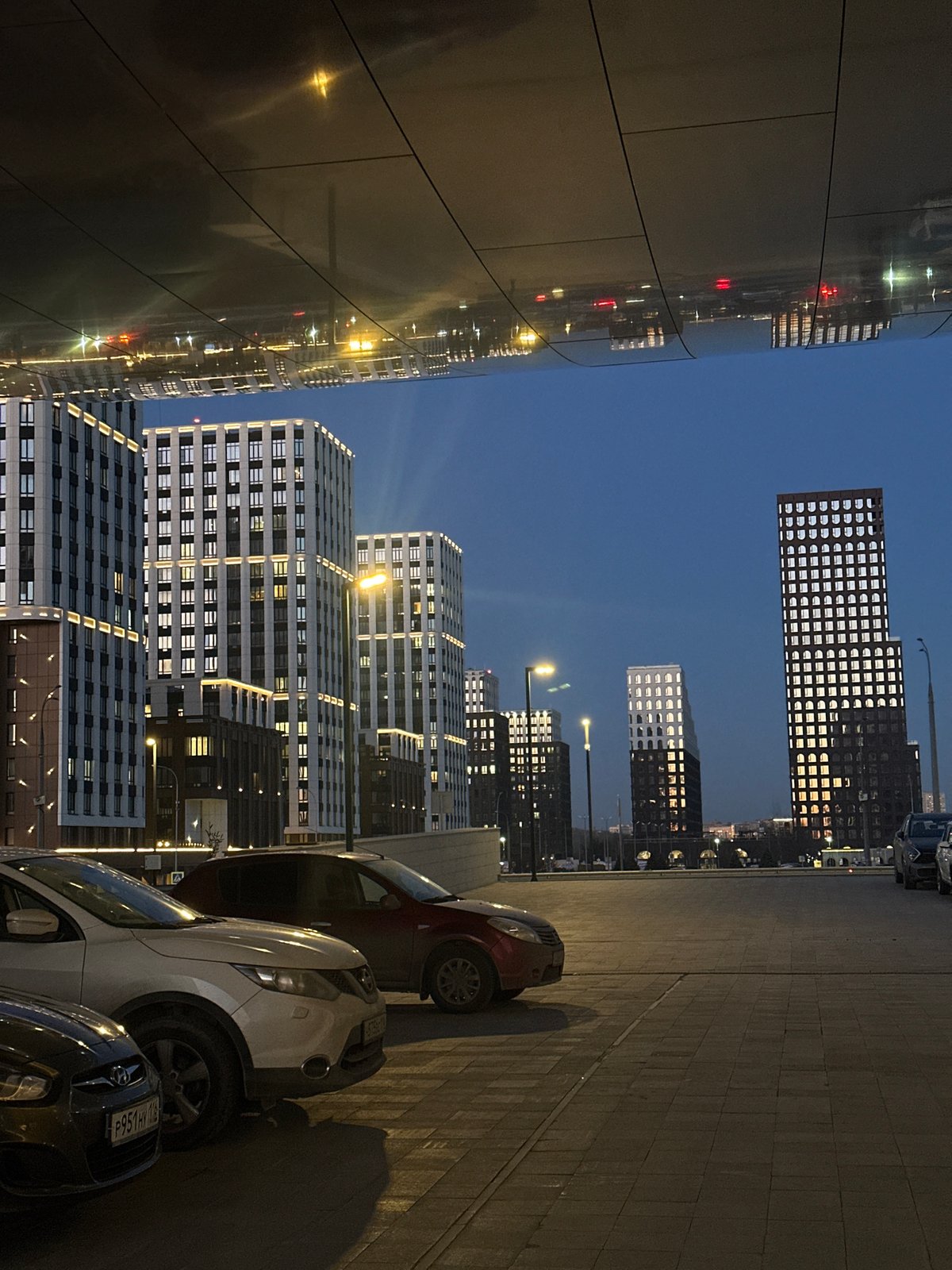 Evening urban scene captured in Kazan, Russia