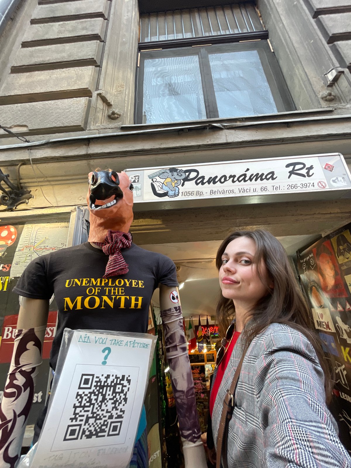 Quirky street displays draw attention on Budapest's Váci Street