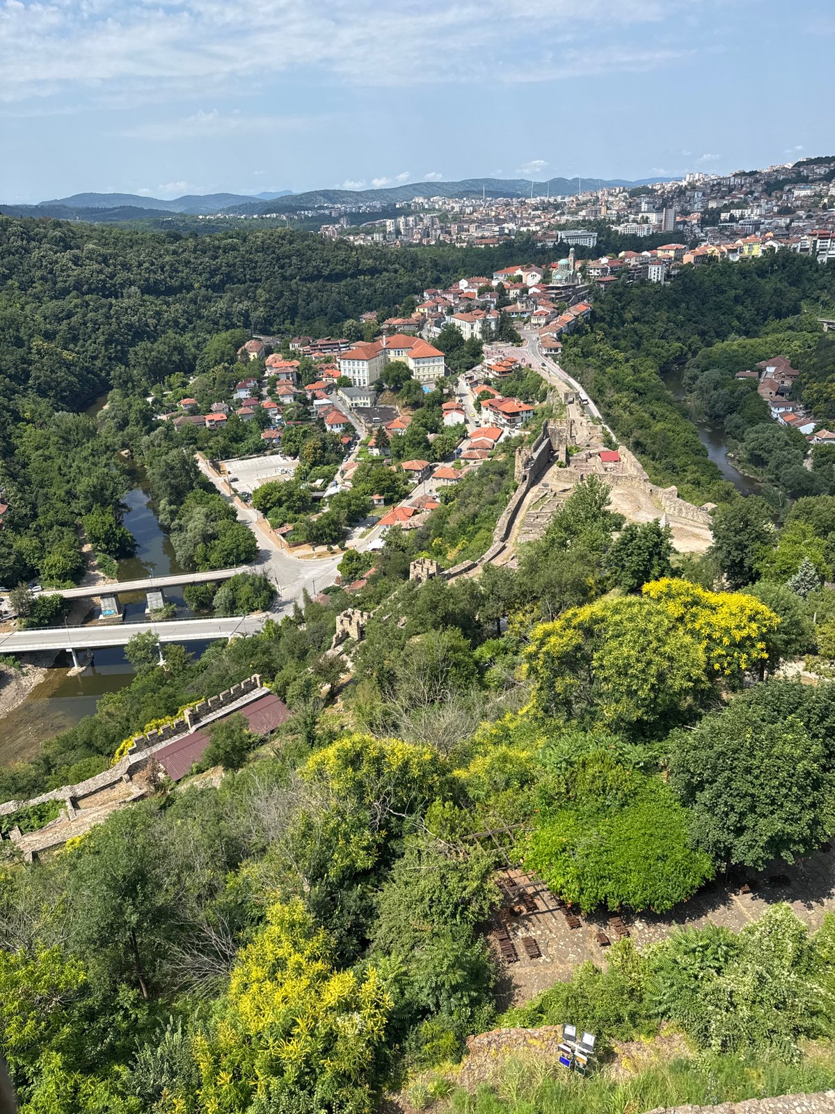 Sweeping views of Veliko Tarnovo from Tsarevets Fortress