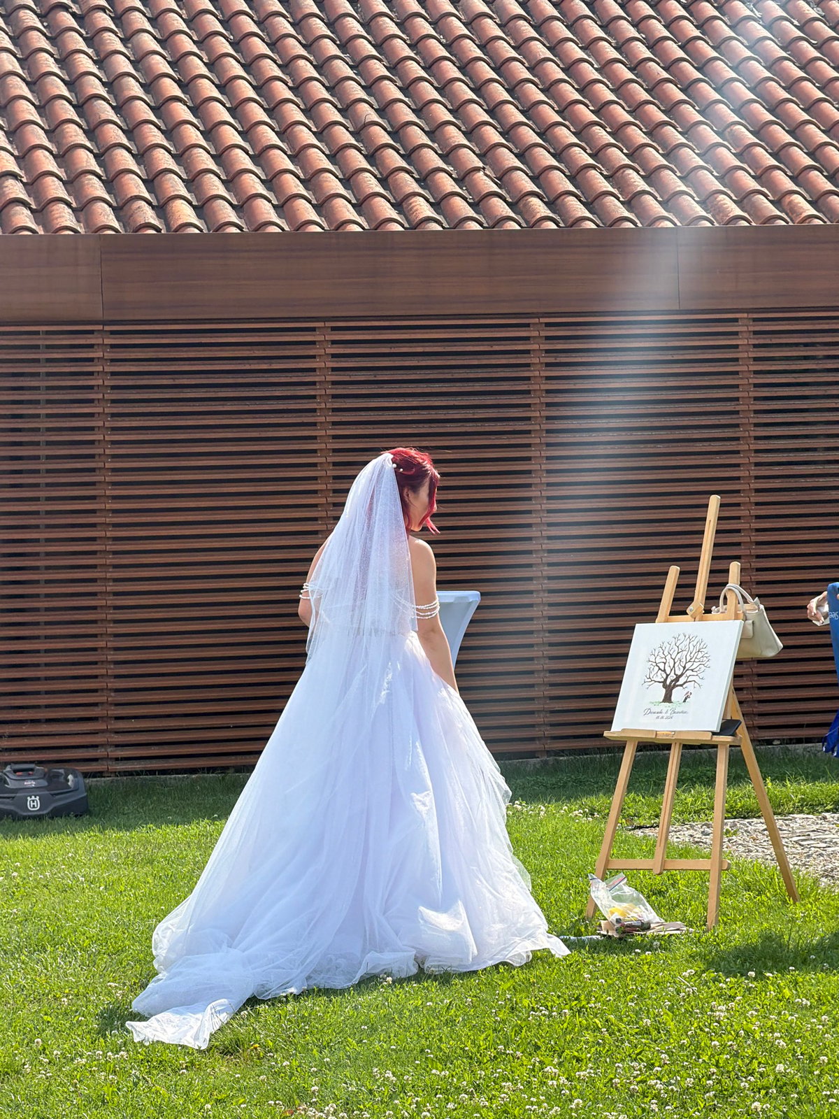 Wedding ceremony witnessed in Mogilovo, Bulgaria on sunny day
