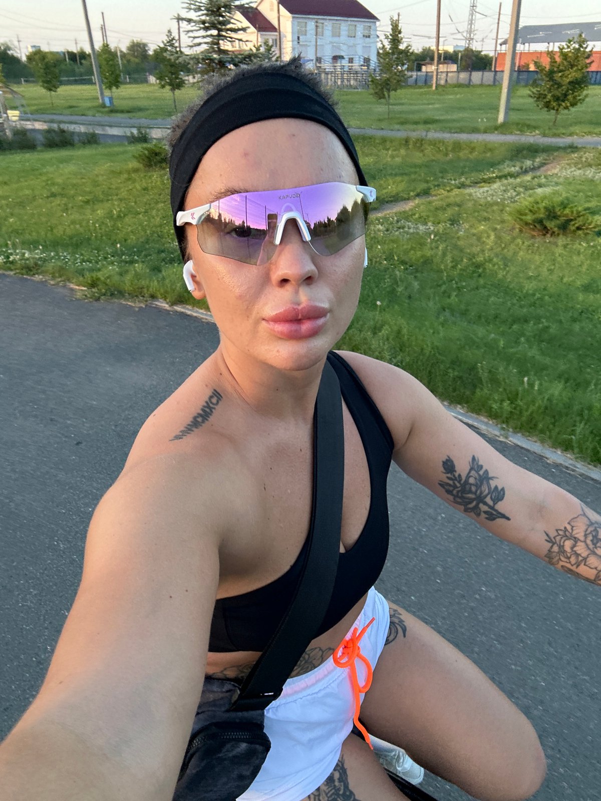 Cycling through Yuzhnouralsk on a summer afternoon