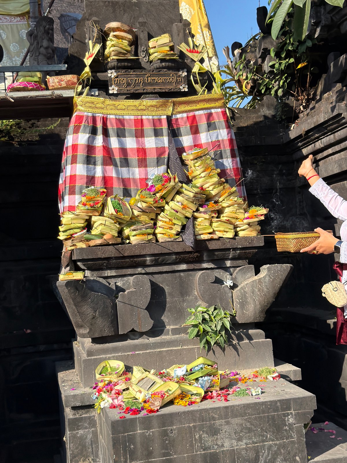 Morning motorcycle traffic, ritual activity observed in North Kuta