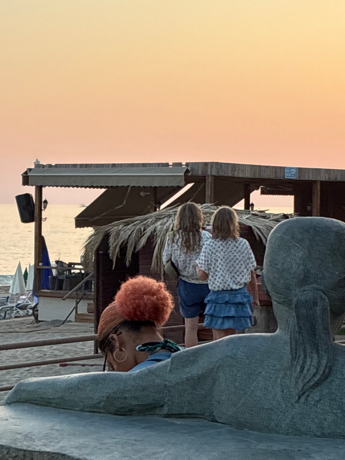 Alanya beachfront promenade at golden hour