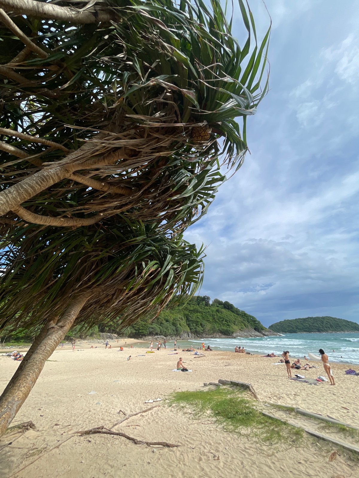 Casual morning at Rawai Beach, Phuket, under overcast skies