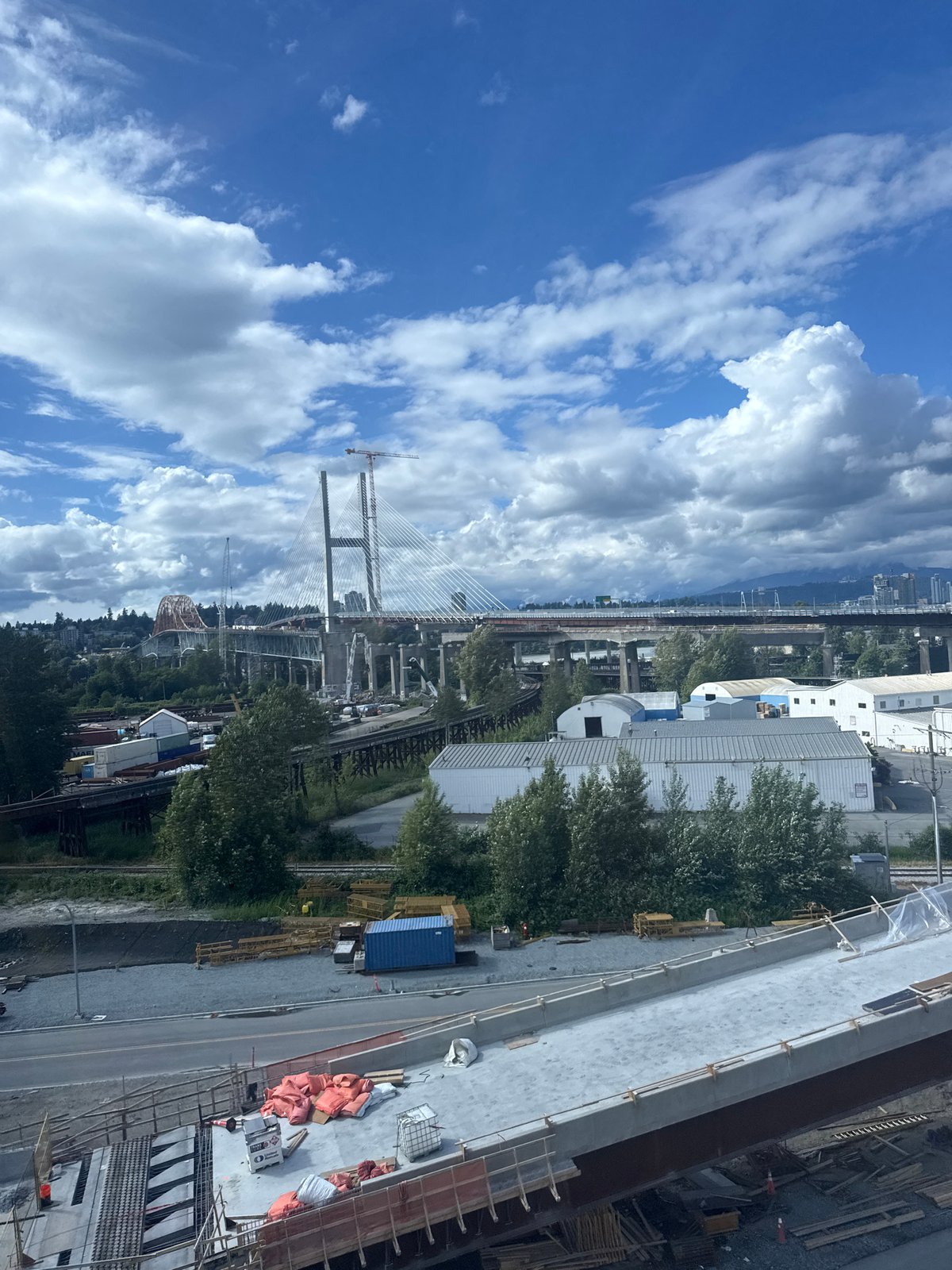 Bridge construction project documented in Surrey, Canada