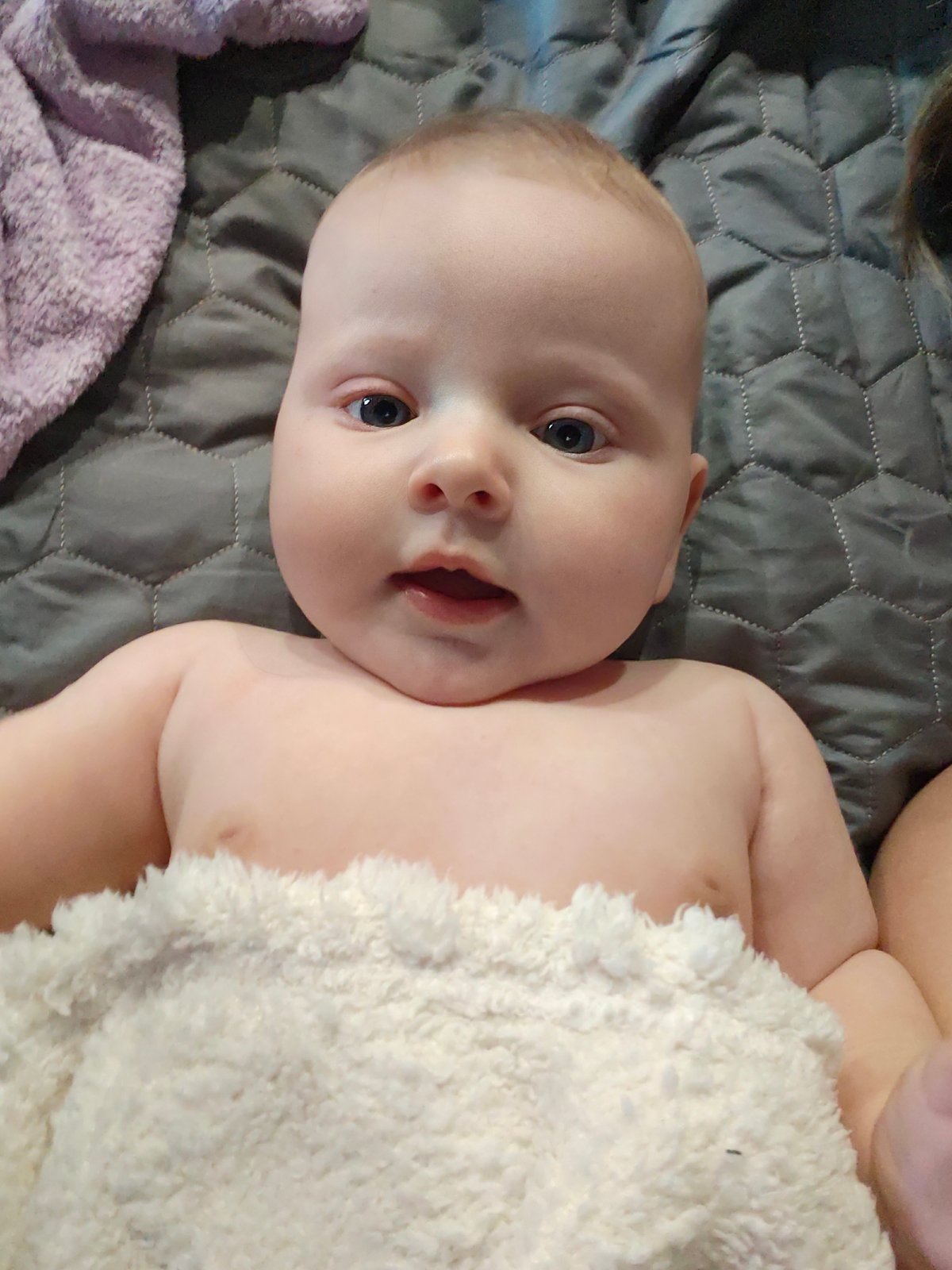 Baby at rest in Dnipro, caught from multiple angles