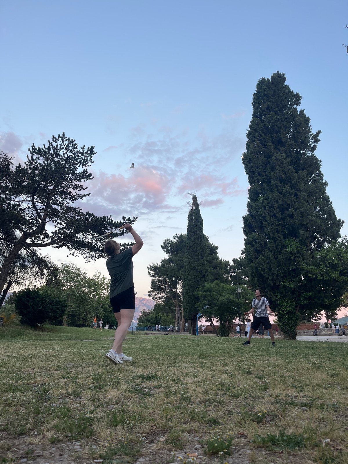 Evening recreation captured in Budva parks and streets
