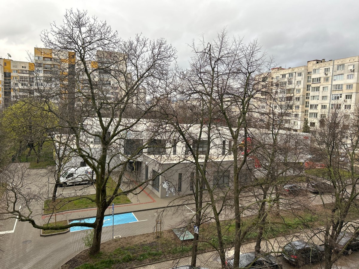Sofia residents document street view and notebook setup