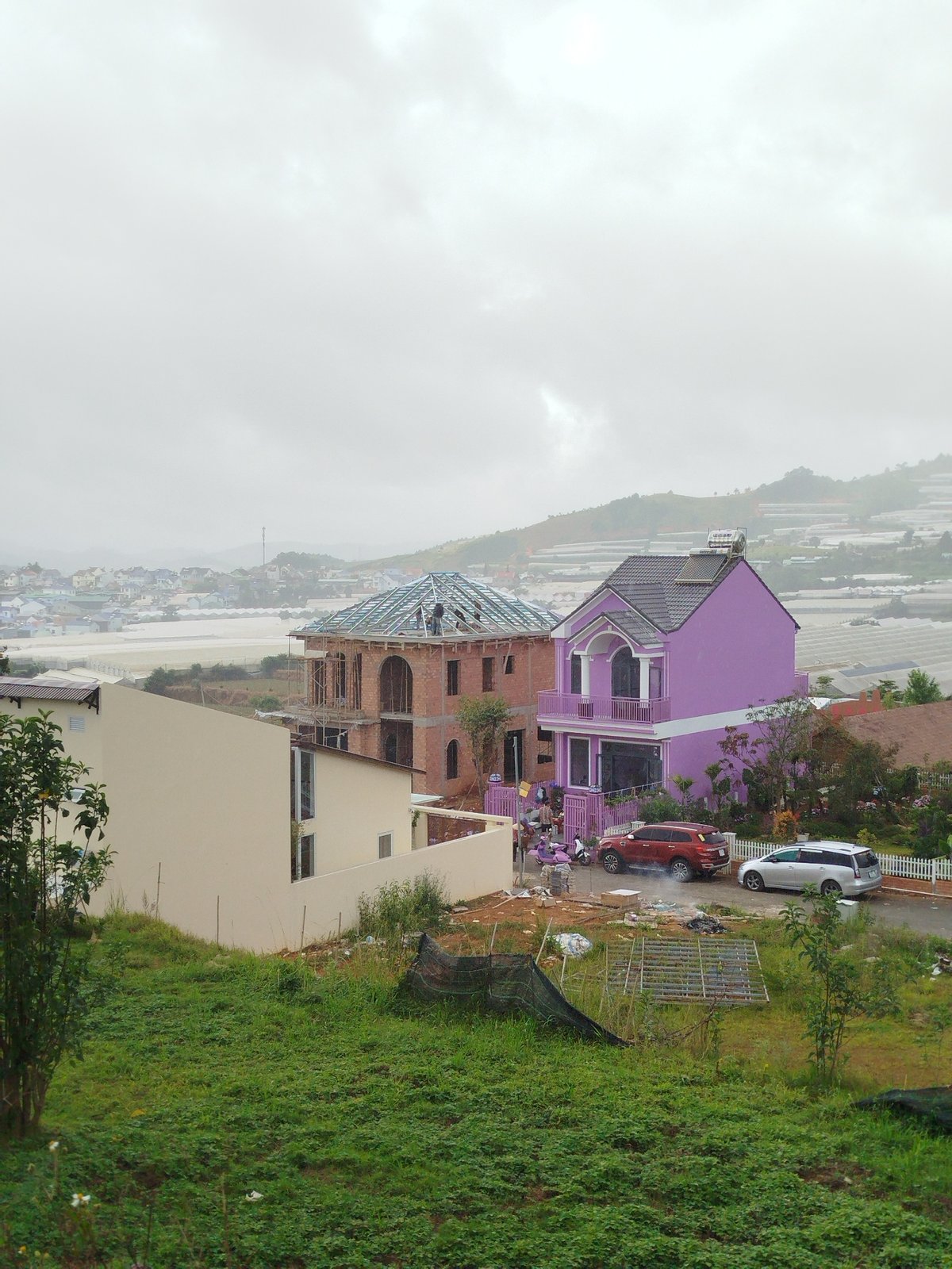 Construction and countryside scenes from Lạc Dương, Vietnam