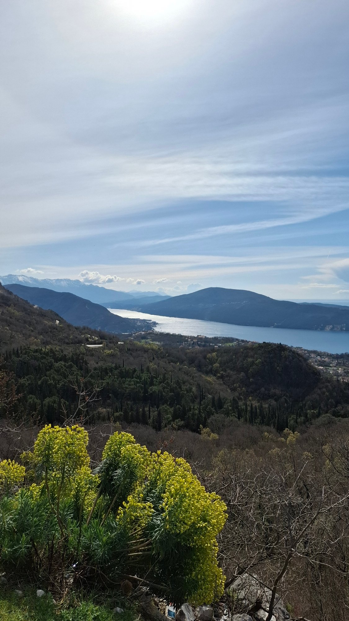 Panoramic bay view captured from elevated Brajkovina, Montenegro position