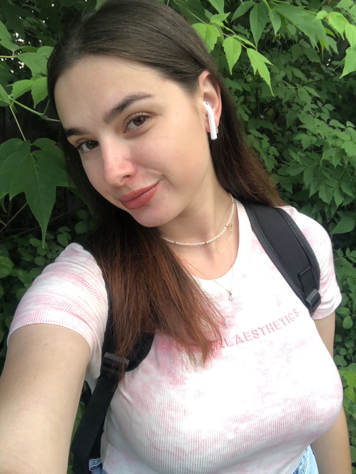 Woman documents day exploring Chaikovsky, Russia with selfies and sightseeing