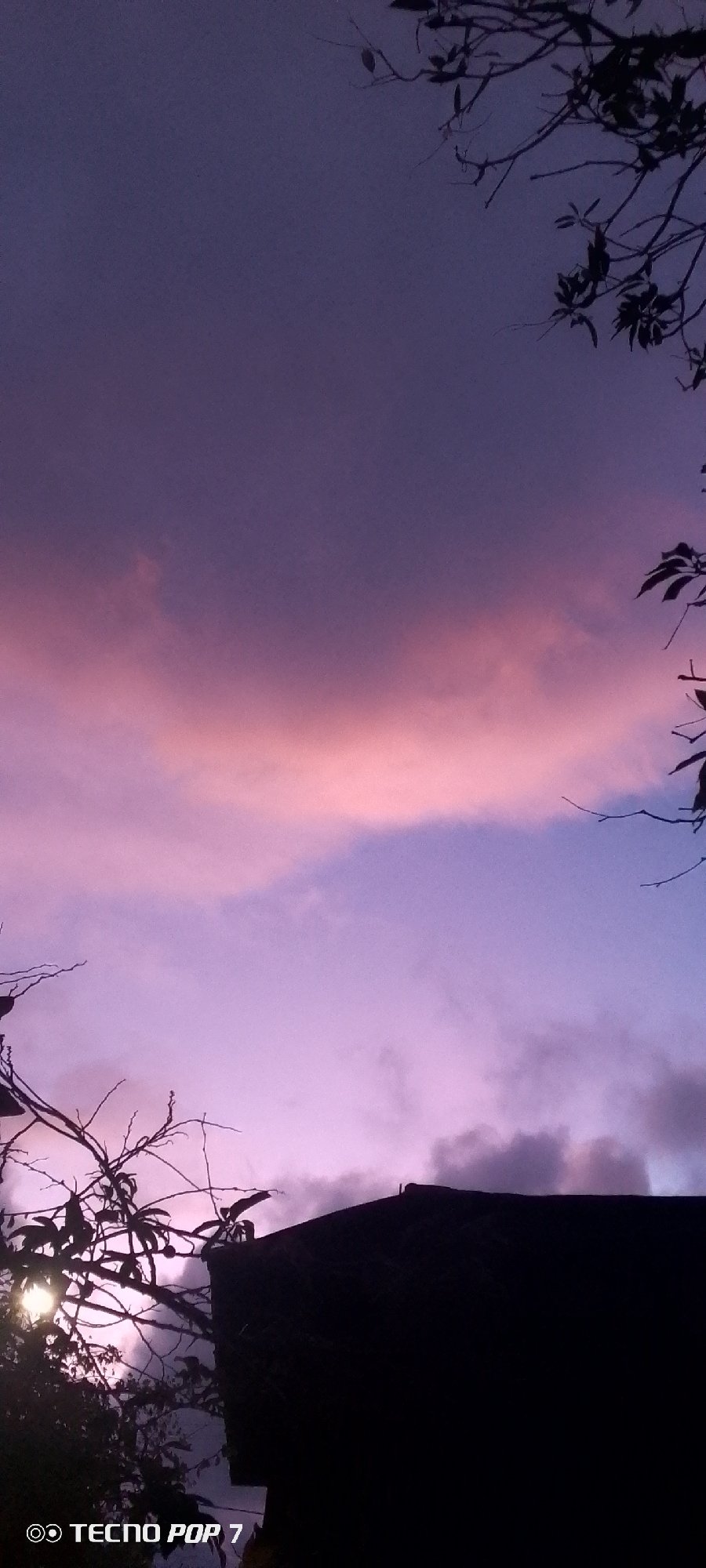 Dramatic twilight sky photographed across Altagracia, Venezuela
