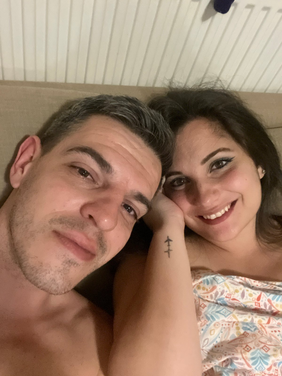 Candid bedtime selfies from a quiet evening in Sofia