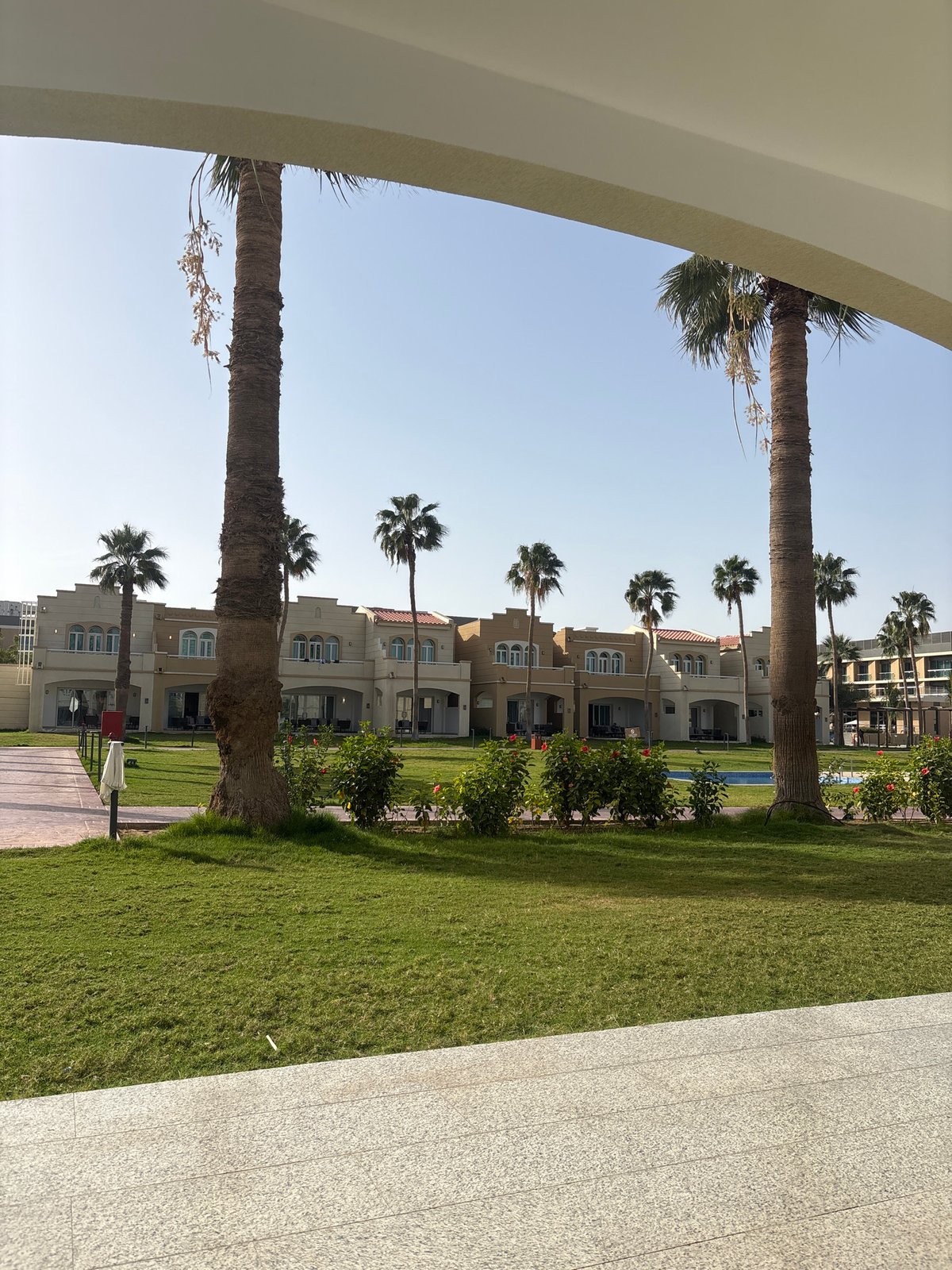 Palm-lined residential complex observed in Jeddah