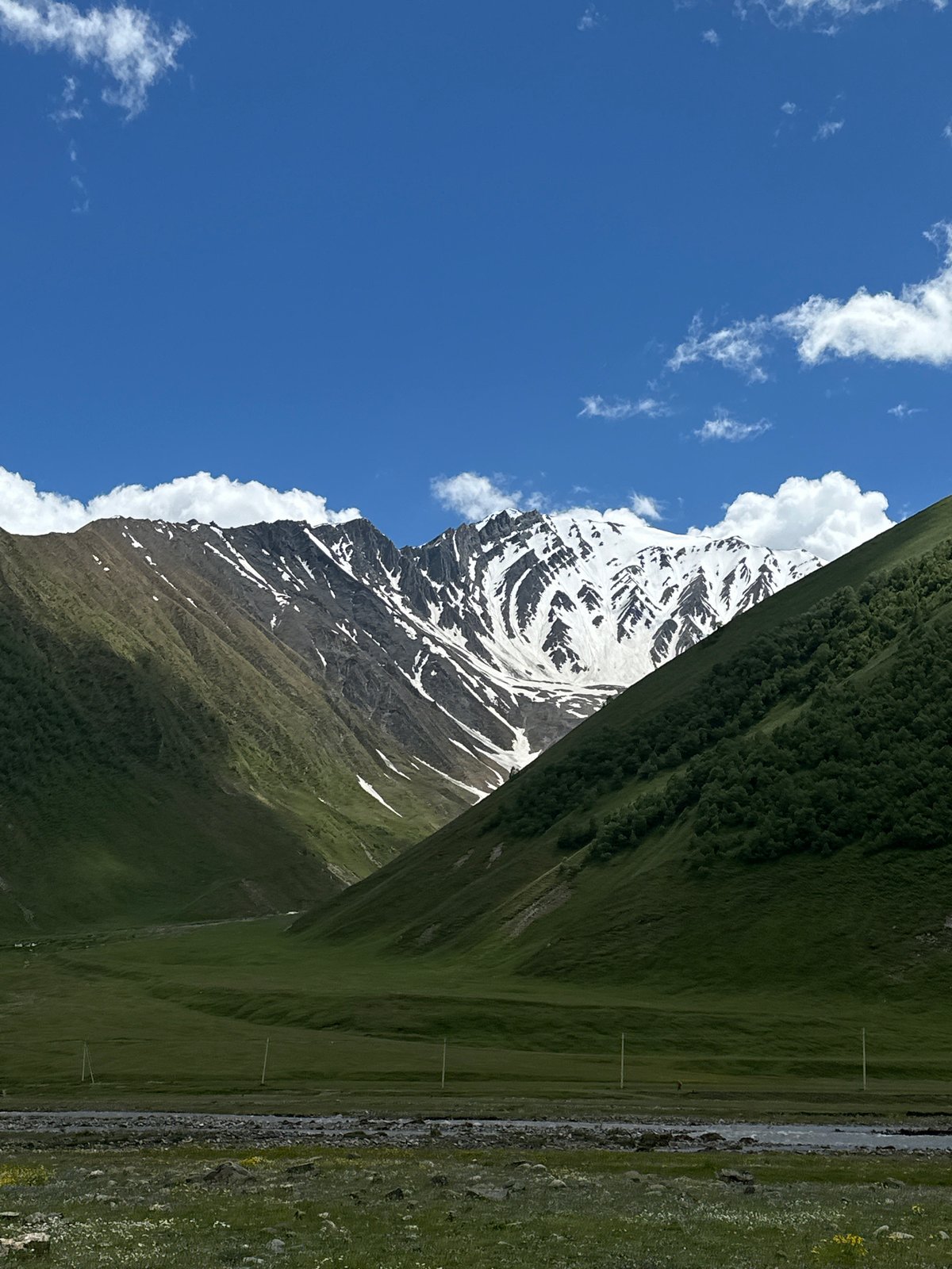Mineral streams and mountain peaks in rural Georgia