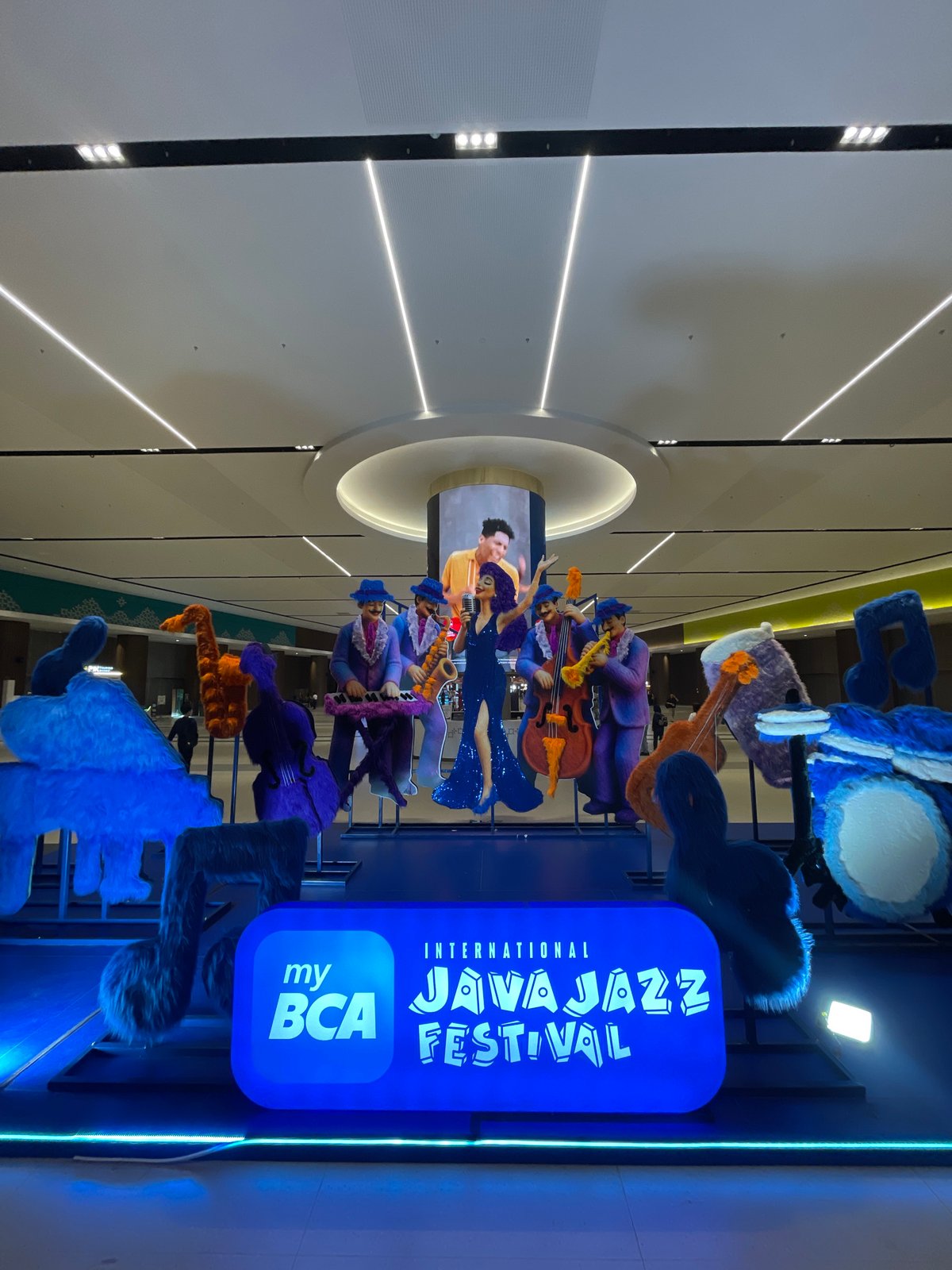 Java Jazz Festival promotional displays draw visitors in Salembaran