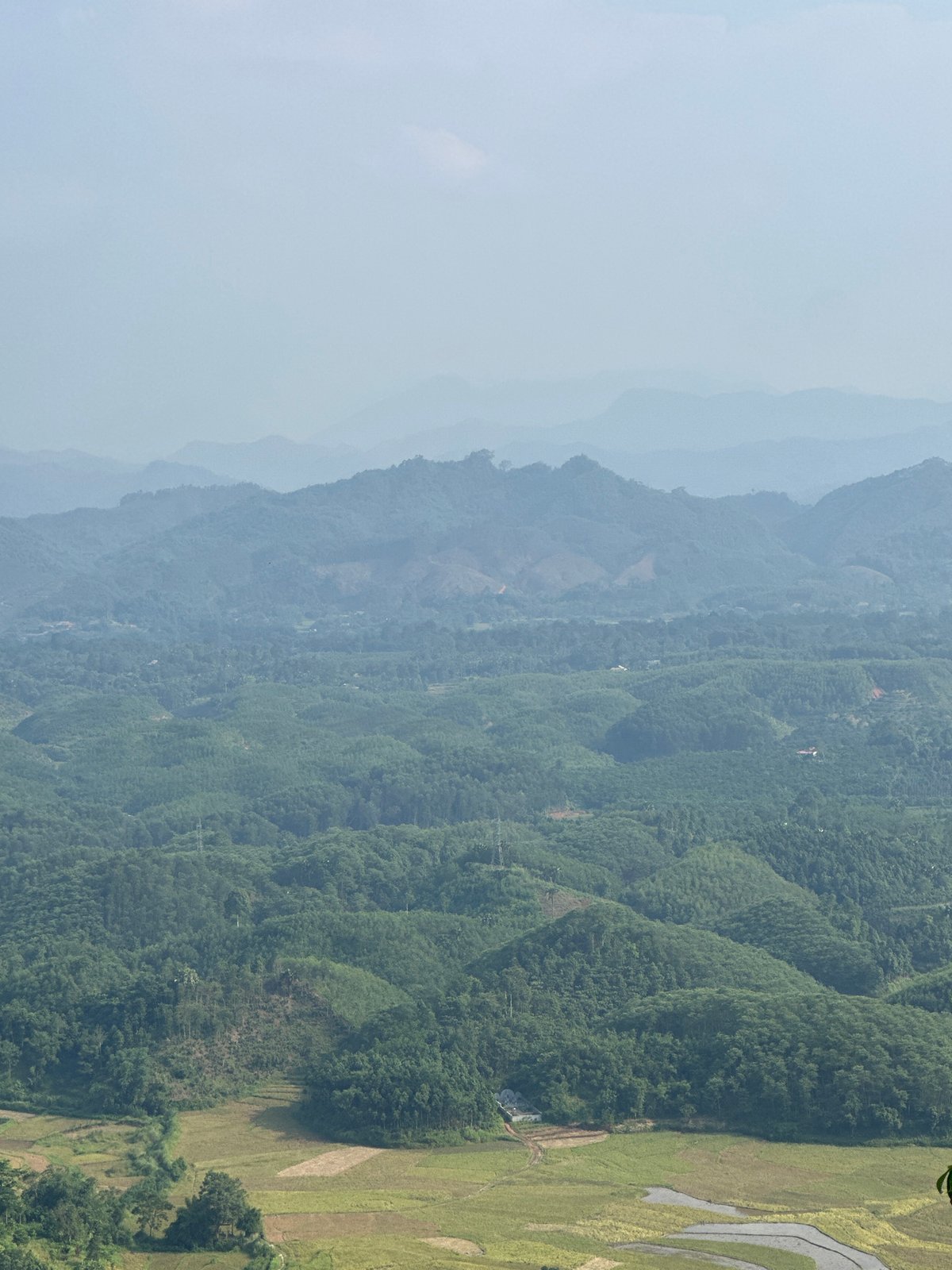 Construction work documented in mountainous Vietnamese commune