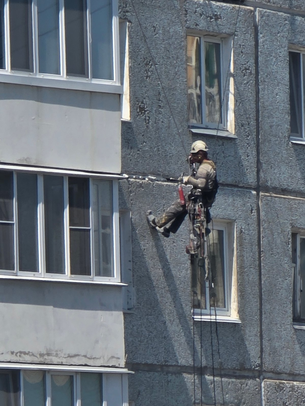 Building maintenance and abstract close-ups in Omsk