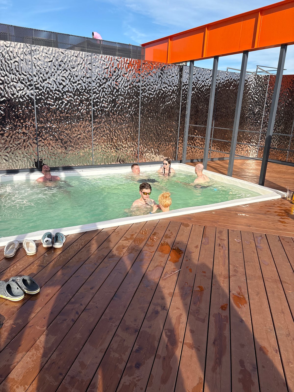 Rooftop spa day with food and hot tubs in Saint Petersburg