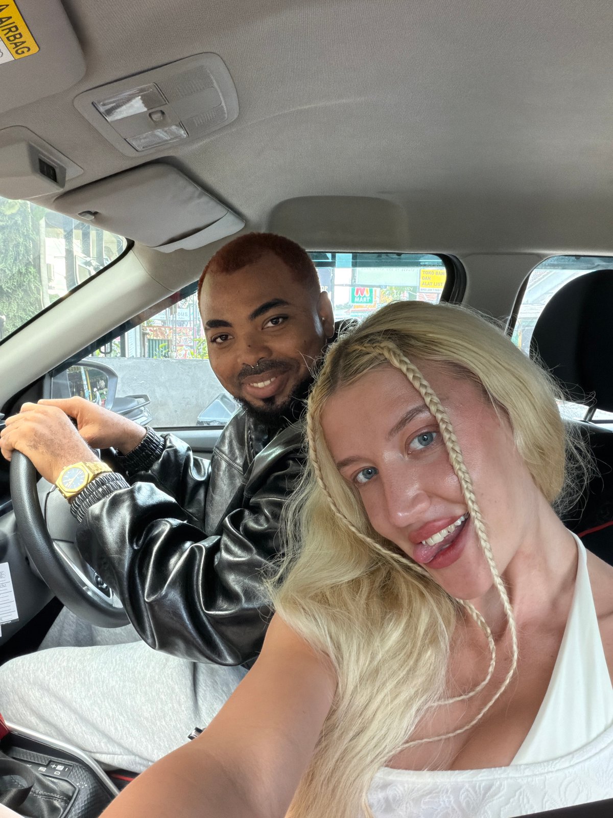 Morning car ride through Mengwi, Bali