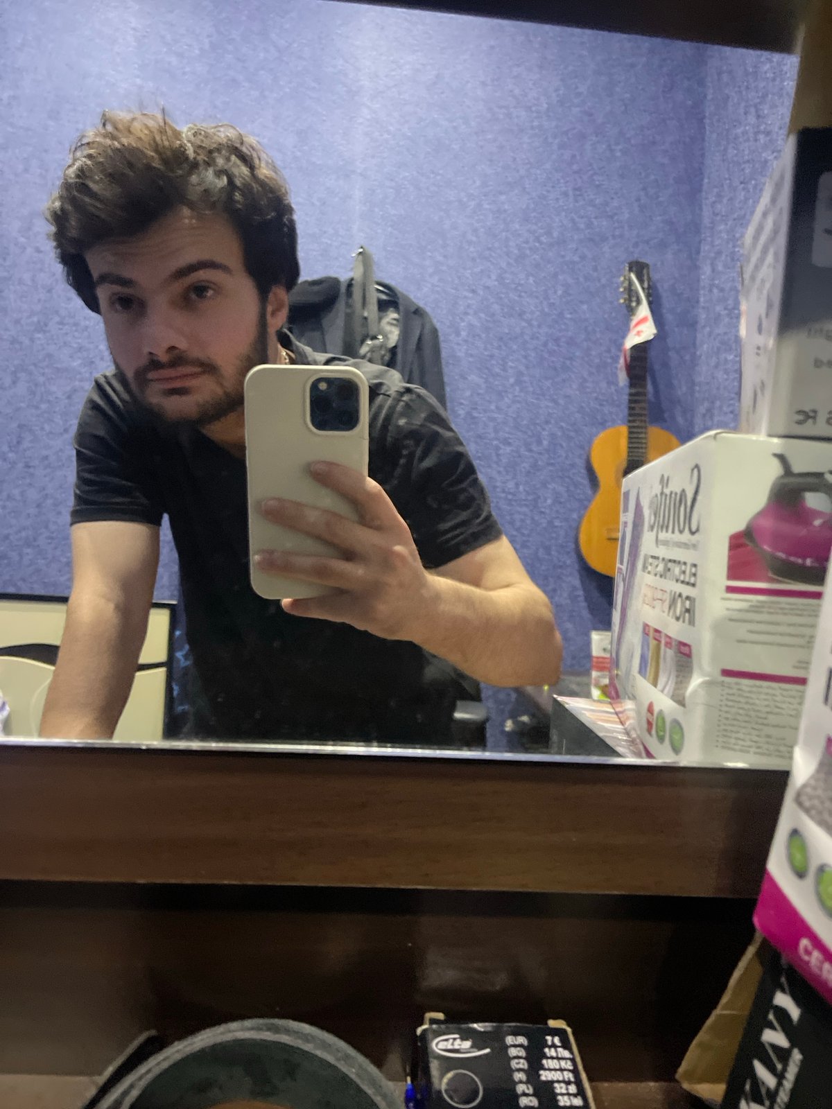 Young programmer documents coding session with selfies in Tbilisi