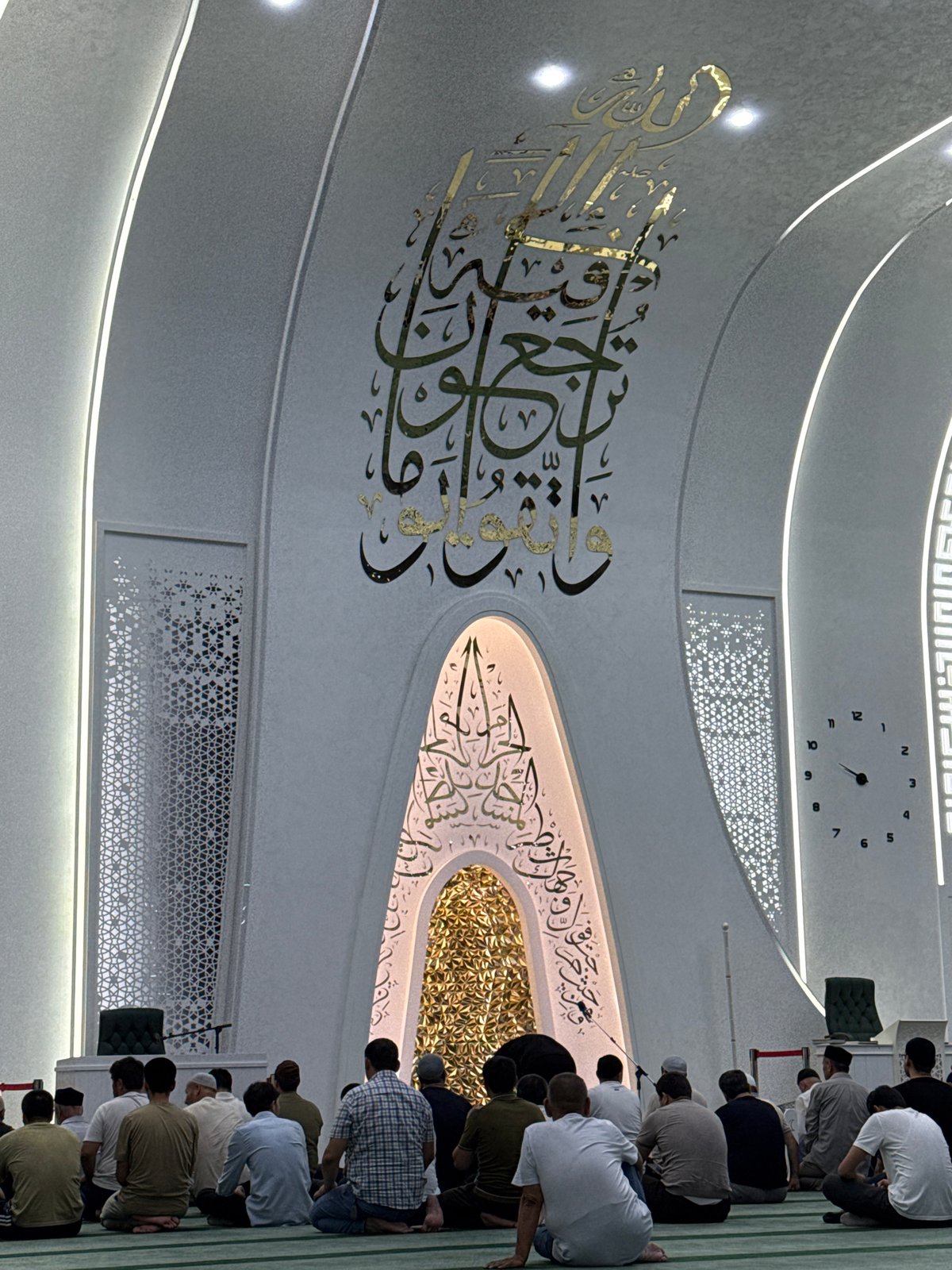 Congregational prayer underway at a Tashkent mosque