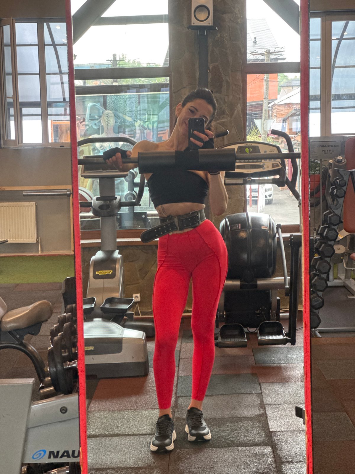 Early morning gym session documented in Vladikavkaz
