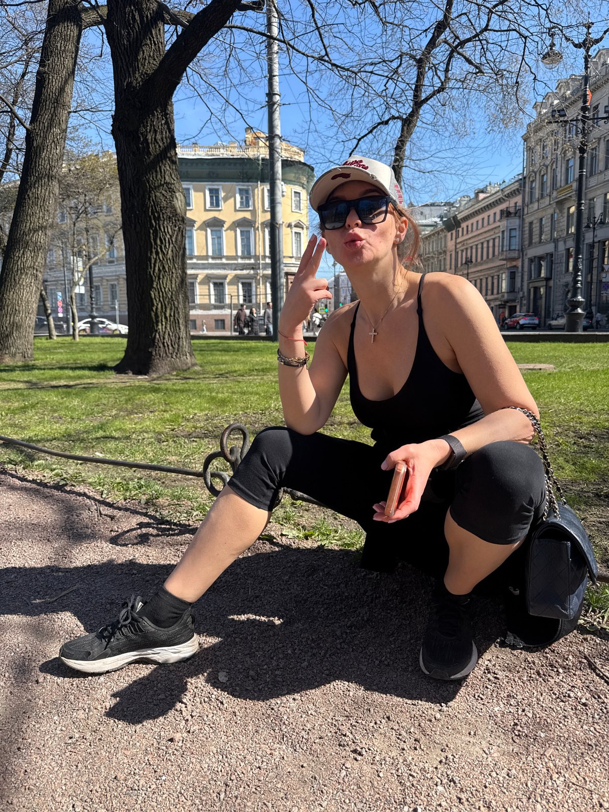 Ordinary street life captured across central Saint Petersburg
