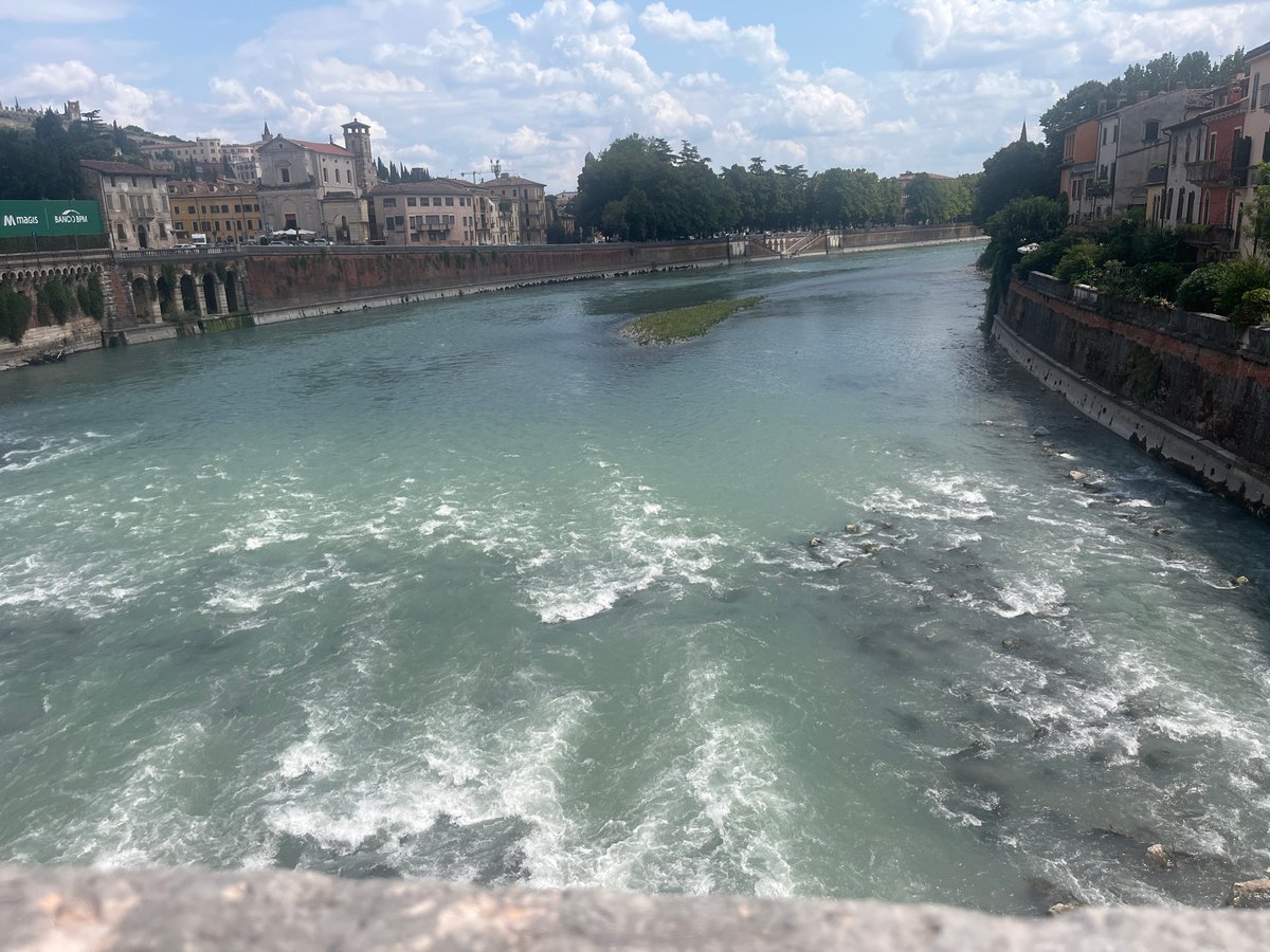 Multiple angles on the Adige River cutting through Verona