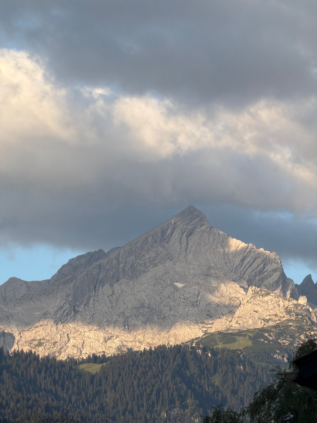 Zugspitze and Wetterstein peaks catch breaking light over Garmisch