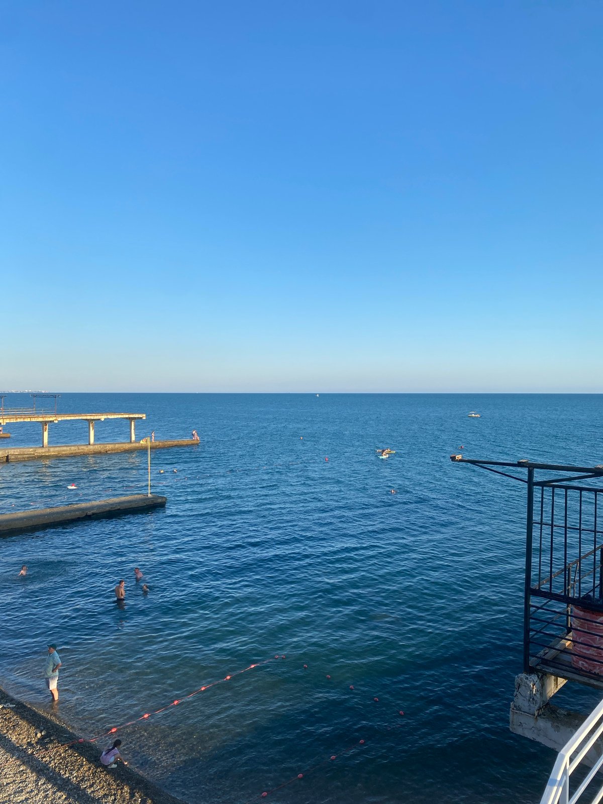 Sochi's Black Sea beach packed on a summer afternoon