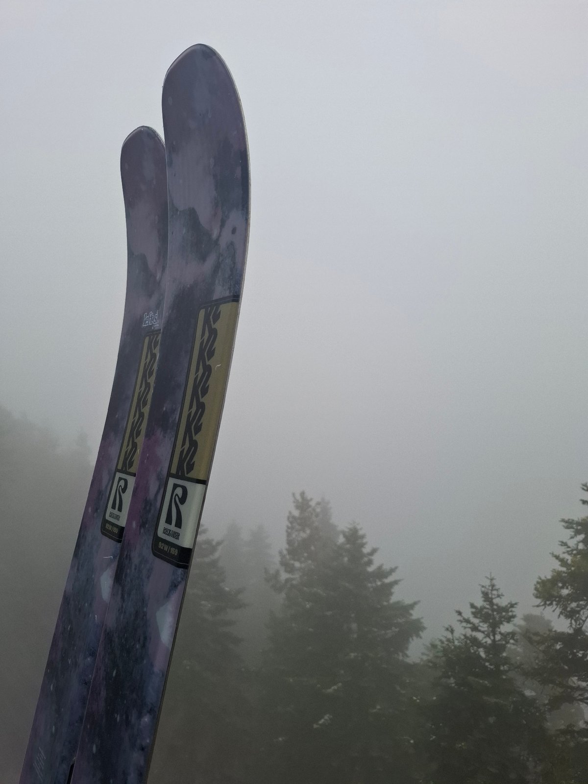 Foggy mountain conditions captured in Bansko ski area