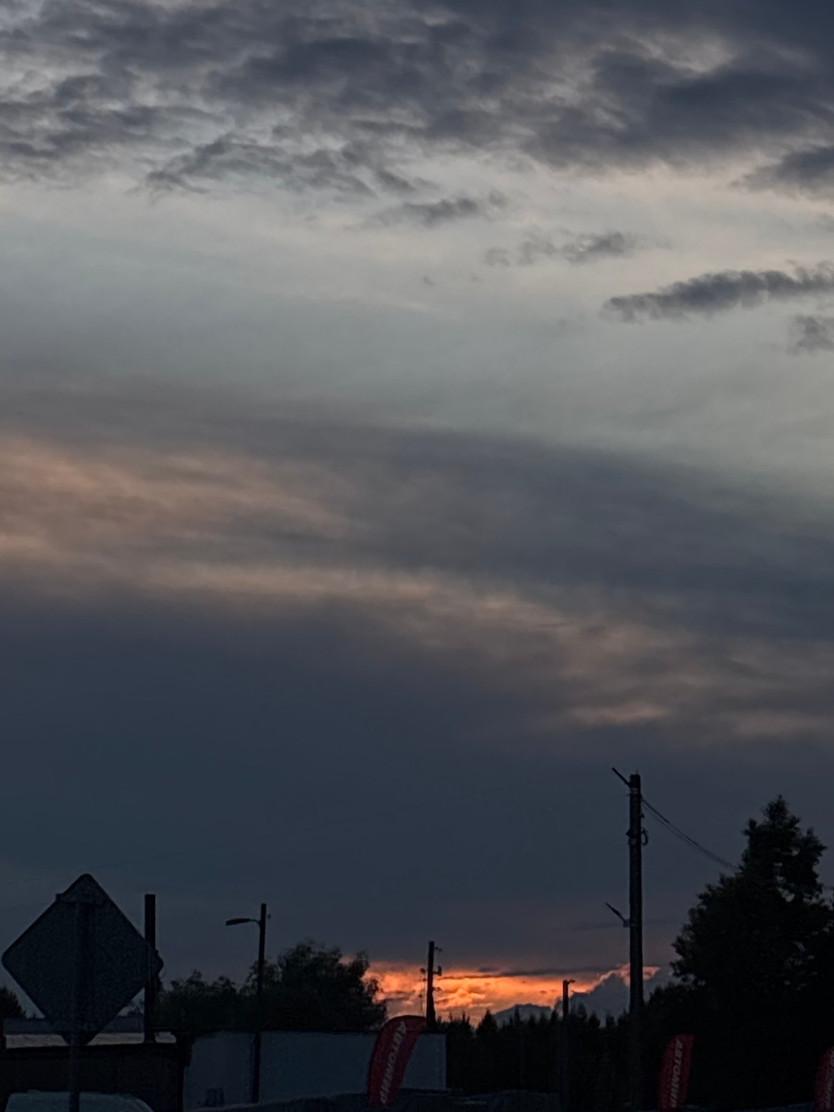 Twilight sky observed over Chaikovsky, Russia