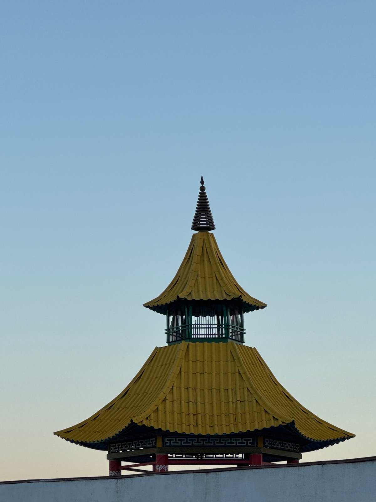 Buddhist monuments and civic landmarks around central Elista, Kalmykia