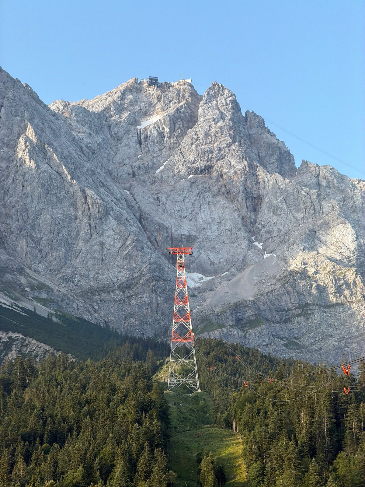Zugspitze cable car station and alpine surroundings, Grainau