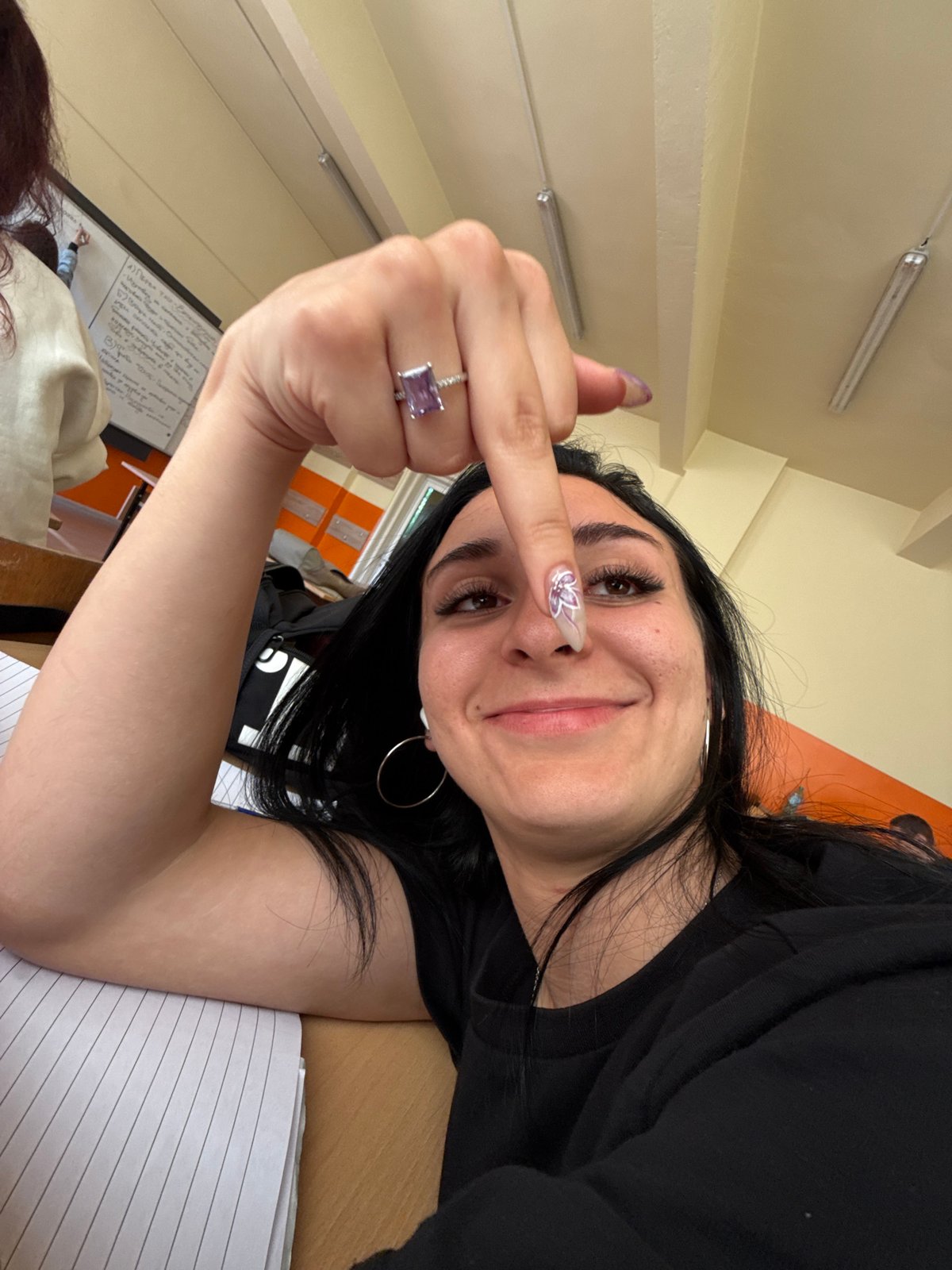 Early morning selfies and photos in Sofia classroom setting