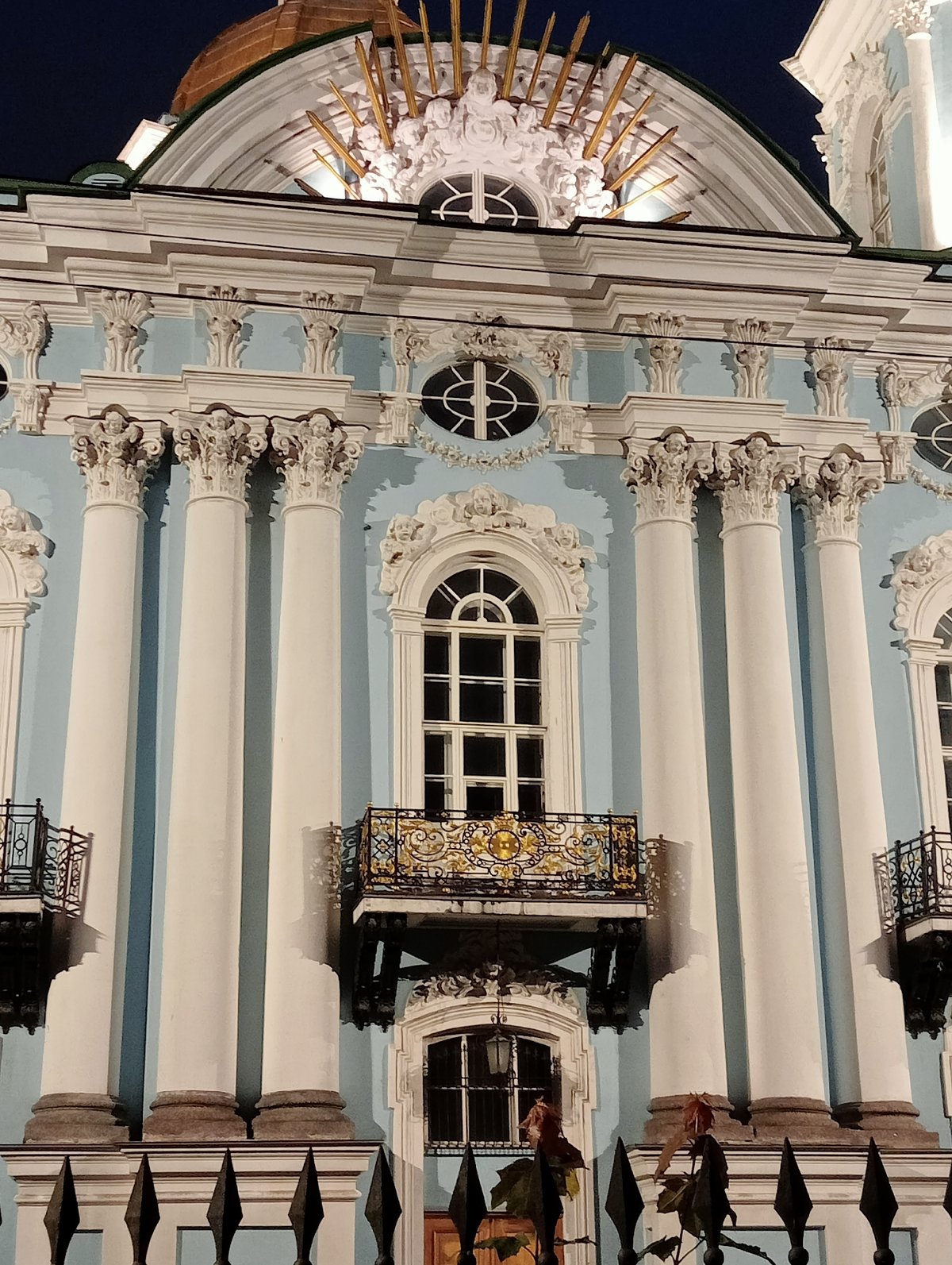 Saint Petersburg's blue Baroque cathedrals glow after dark