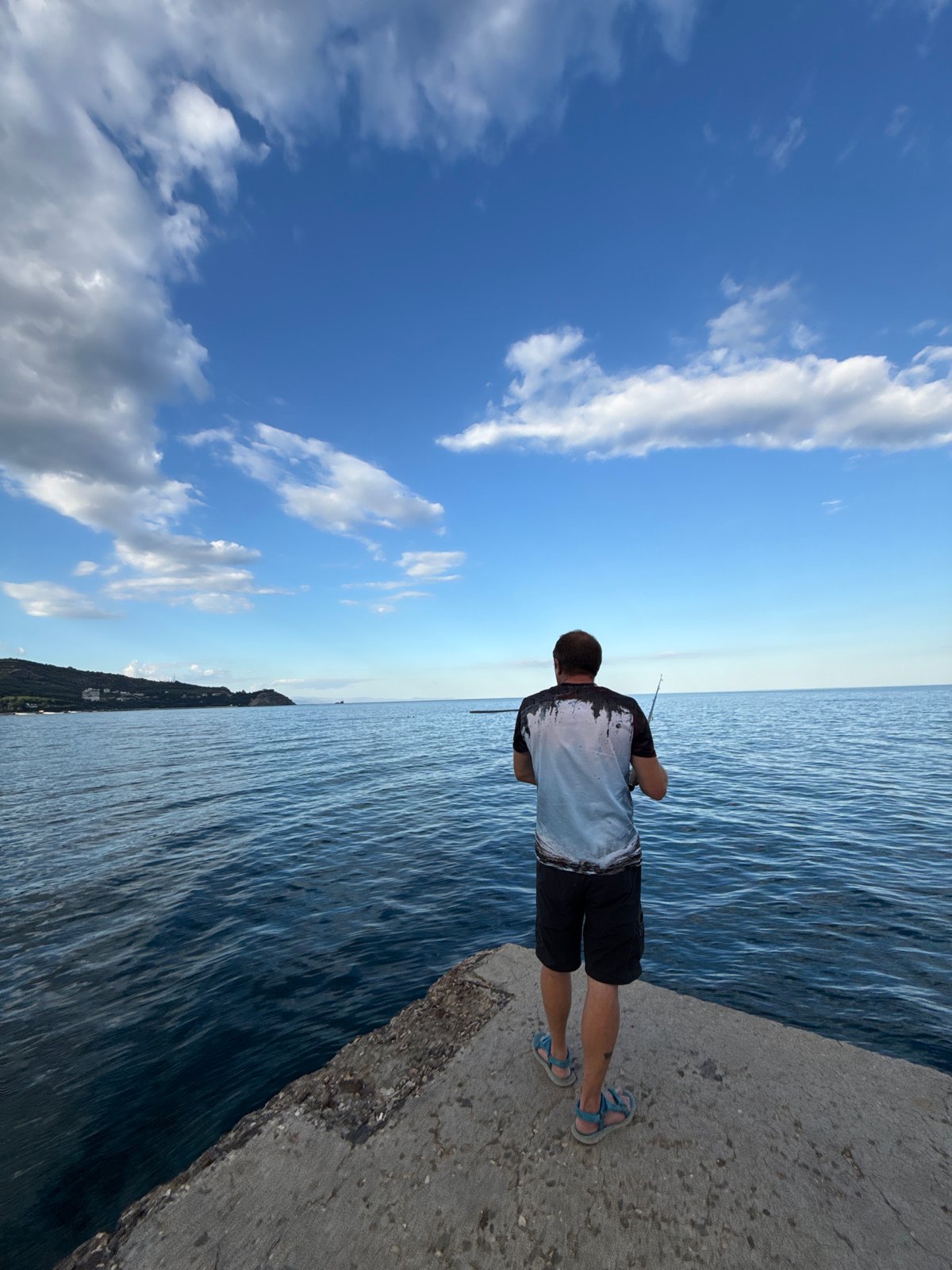 Afternoon on the pier in Partenit, Black Sea coast