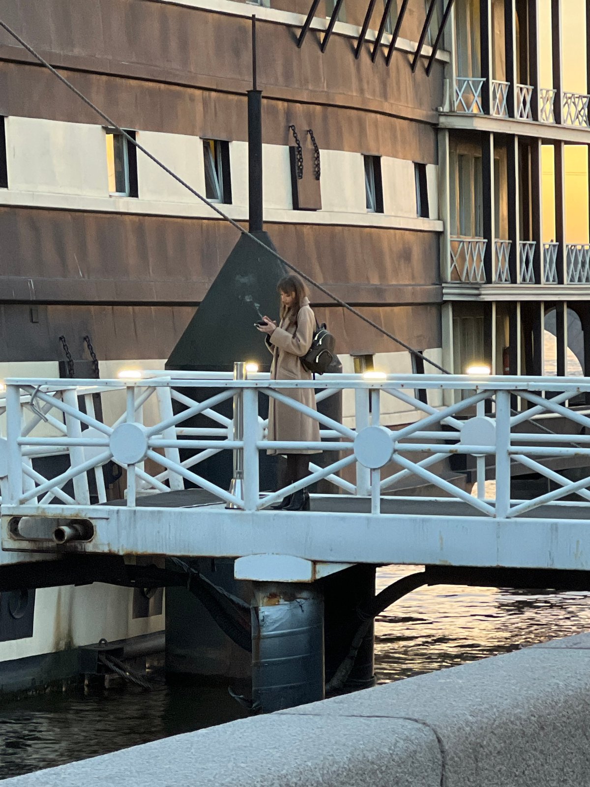 Evening stroll captured along Saint Petersburg canals