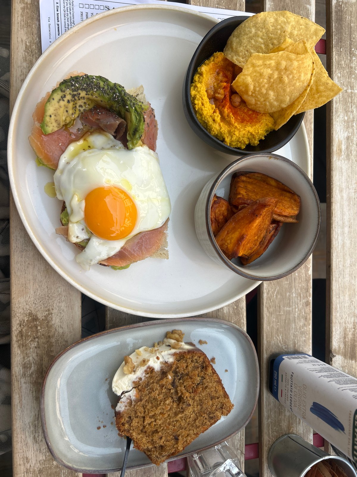 Brunch gathering documented at Milan cafe Friday morning