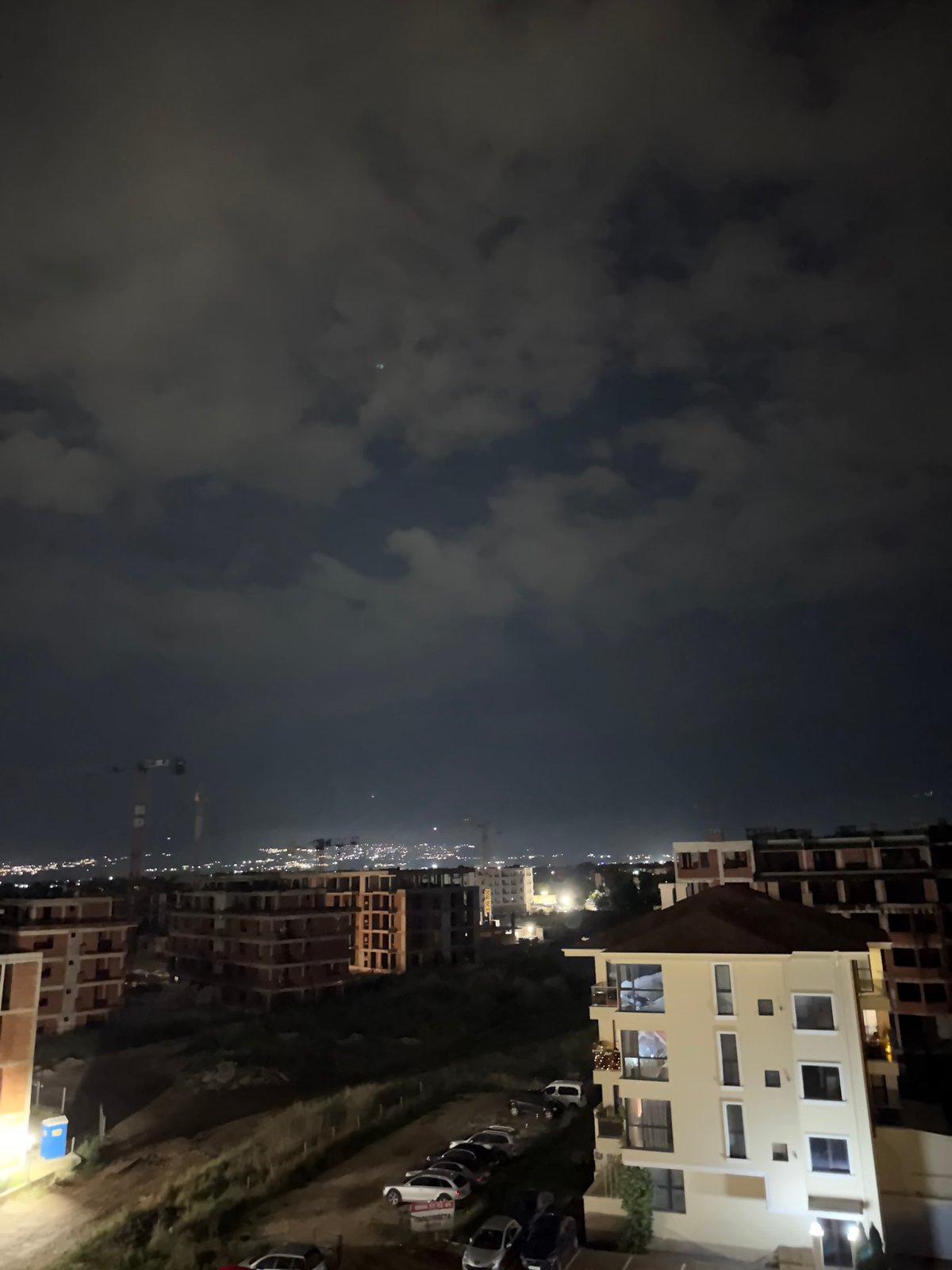 Nighttime urban views captured across Plovdiv, Bulgaria evening