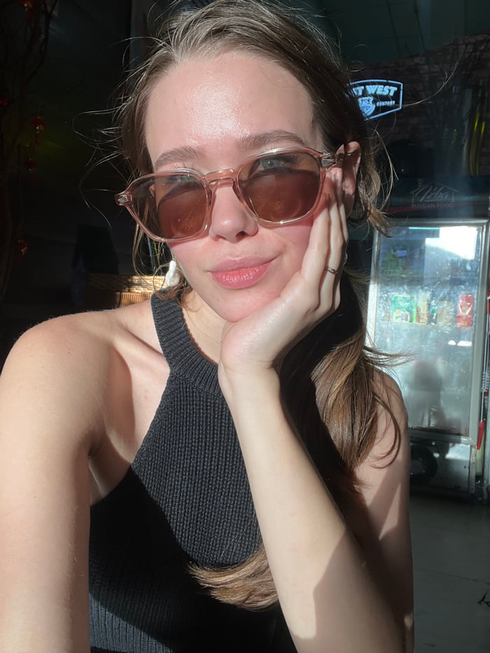 Woman enjoys bread bowl meal at Nha Trang restaurant